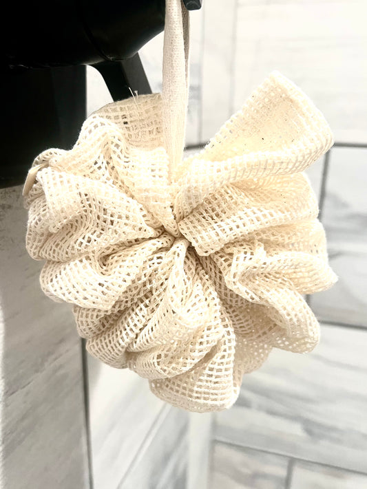 Organic Cotton Washable Shower Pouf