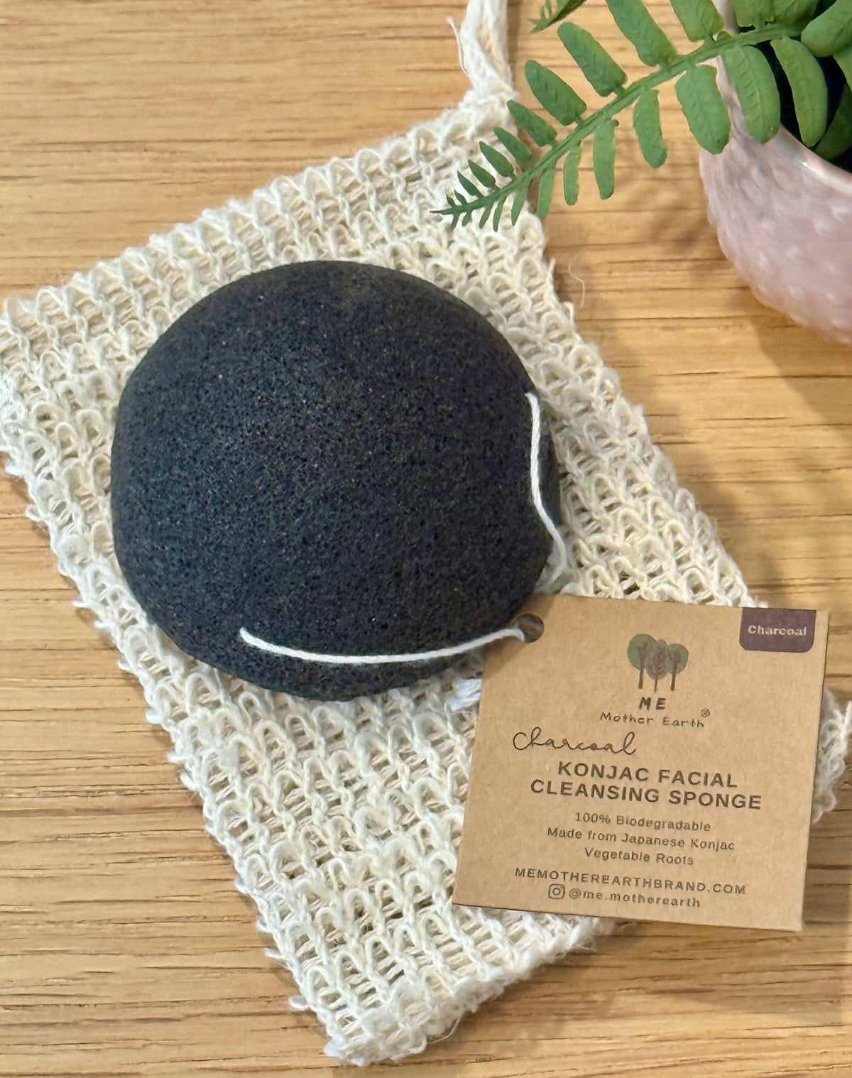 Charcoal Konjac Facial Cleansing Sponge